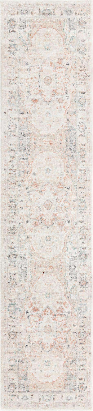 Ivory 2' 11 x 13' Madeline Vintage Runner Area Rug 100% Polypropylene Distressed Traditional Carpet for Classic Interior Home Design for Sale at Rug Engine