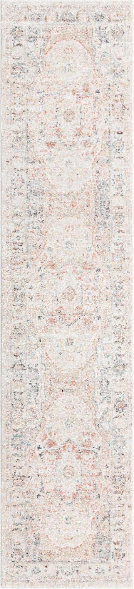 Ivory 2' 11 x 13' Madeline Vintage Runner Area Rug 100% Polypropylene Distressed Traditional Carpet for Classic Interior Home Design for Sale at Rug Engine