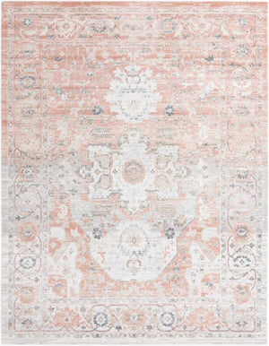 Rose Pink 10' x 13' Madeline Vintage Rectangle Area Rug 100% Polypropylene Distressed Traditional Carpet for Classic Interior Home Design for Sale at Rug Engine