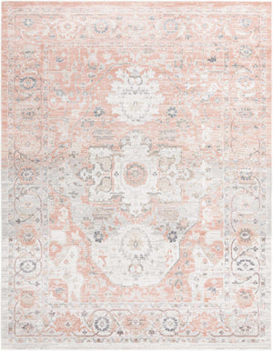 Rose Pink 10' x 13' Madeline Vintage Rectangle Area Rug 100% Polypropylene Distressed Traditional Carpet for Classic Interior Home Design for Sale at Rug Engine