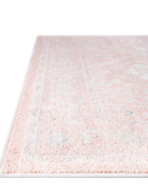Rose Pink 7' 10 x 11' Madeline Vintage Rectangle Area Rug 100% Polypropylene Distressed Traditional Carpet for Classic Interior Home Design for Sale at Rug Engine