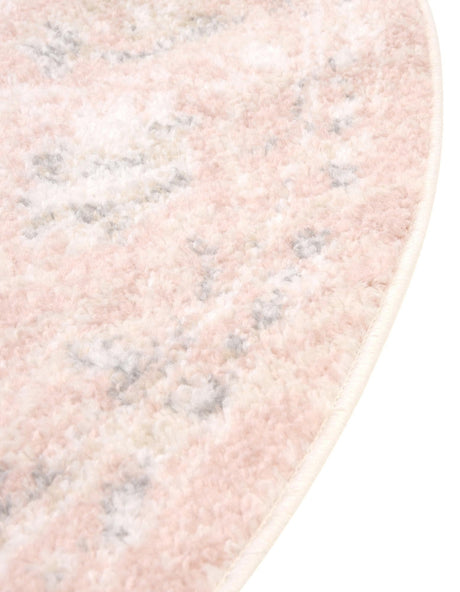 Rose Pink 6' 1 x 9' Madeline Vintage Oval Area Rug 100% Polypropylene Distressed Traditional Carpet for Classic Interior Home Design for Sale at Rug Engine