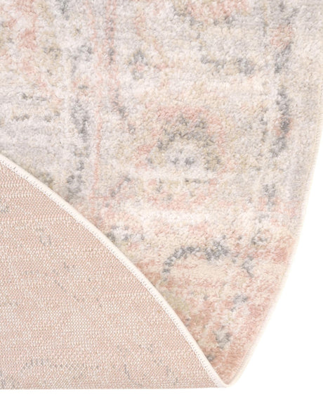 Rose Pink 6' 1 x 9' Madeline Vintage Oval Area Rug 100% Polypropylene Distressed Traditional Carpet for Classic Interior Home Design for Sale at Rug Engine