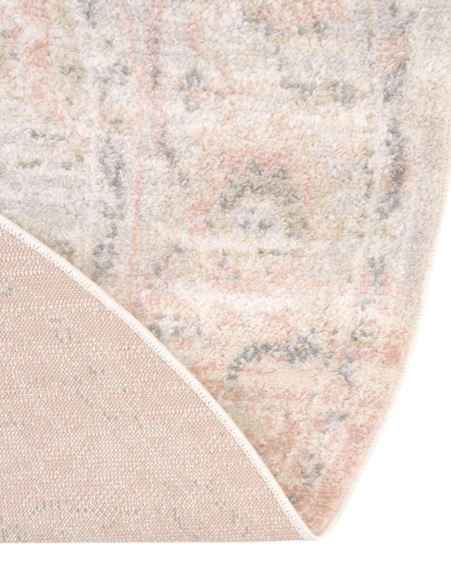 Rose Pink 6' 1 x 9' Madeline Vintage Oval Area Rug 100% Polypropylene Distressed Traditional Carpet for Classic Interior Home Design for Sale at Rug Engine