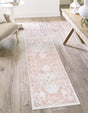 Rose Pink 2' x 4' 1 Madeline Vintage Runner Area Rug 100% Polypropylene Distressed Traditional Carpet for Classic Interior Home Design for Sale at Rug Engine