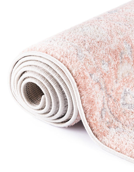 Rose Pink 2' x 4' 1 Madeline Vintage Runner Area Rug 100% Polypropylene Distressed Traditional Carpet for Classic Interior Home Design for Sale at Rug Engine