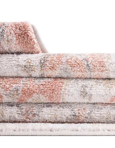 Rose Pink 2' x 9' 10 Madeline Vintage Runner Area Rug 100% Polypropylene Distressed Traditional Carpet for Classic Interior Home Design for Sale at Rug Engine