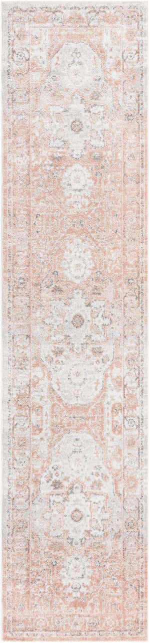 Rose Pink 2' 11 x 13' Madeline Vintage Runner Area Rug 100% Polypropylene Distressed Traditional Carpet for Classic Interior Home Design for Sale at Rug Engine