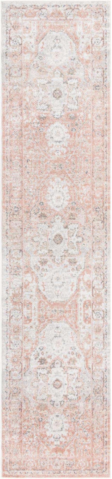 Rose Pink 2' 11 x 13' Madeline Vintage Runner Area Rug 100% Polypropylene Distressed Traditional Carpet for Classic Interior Home Design for Sale at Rug Engine