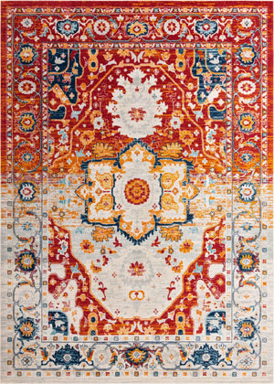 Rust Red 10' x 14' Madeline Vintage Rectangle Area Rug 100% Polypropylene Distressed Traditional Carpet for Classic Interior Home Design for Sale at Rug Engine