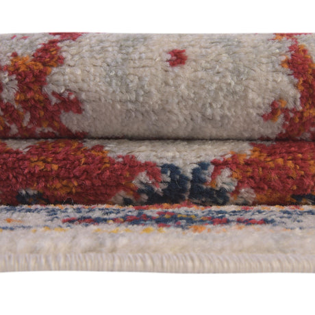 Rust Red 7' 10 x 7' 10 Madeline Vintage Round Area Rug 100% Polypropylene Distressed Traditional Carpet for Classic Interior Home Design for Sale at Rug Engine