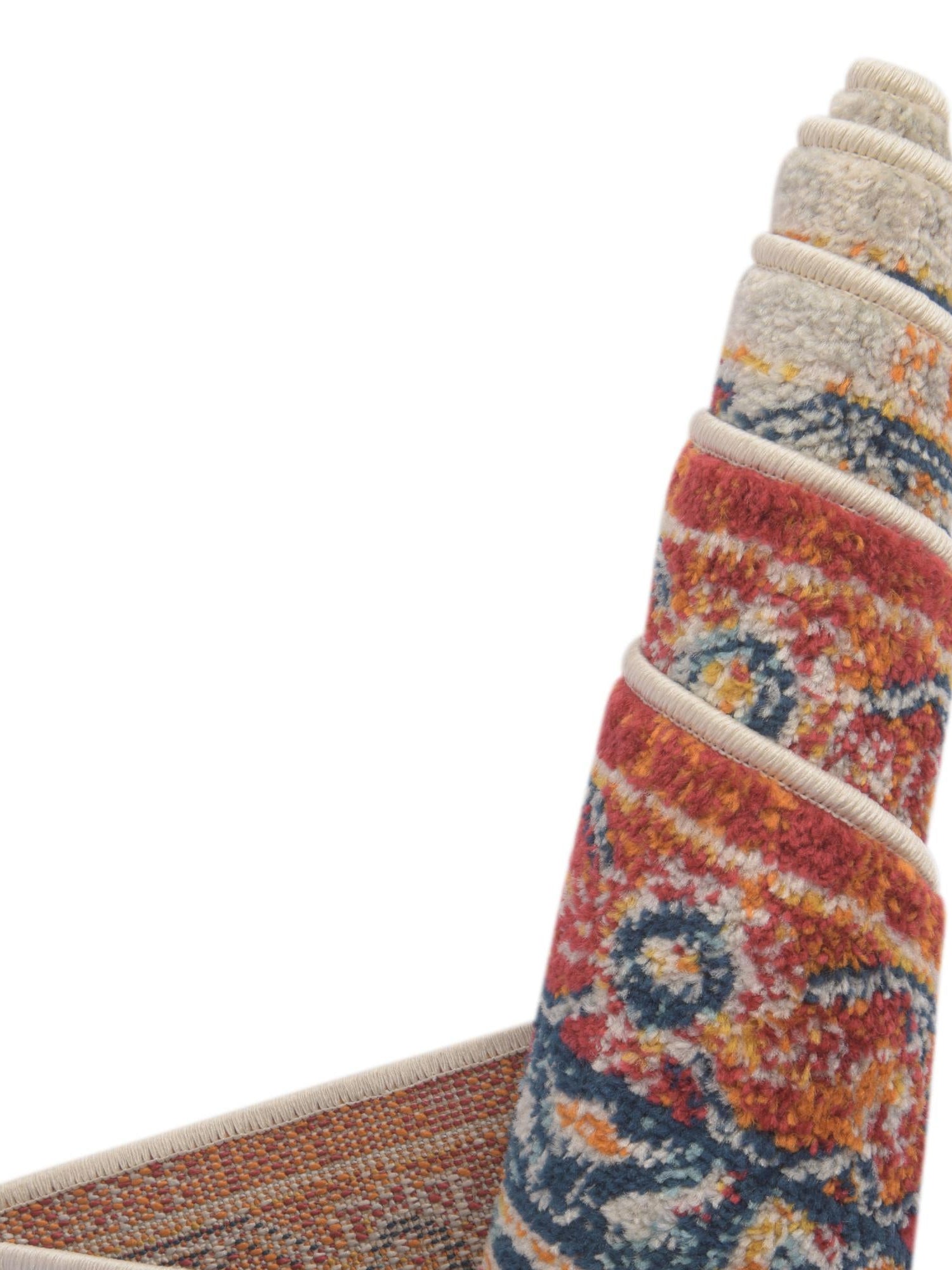 Rust Red 5' 3 x 8' Madeline Vintage Oval Area Rug 100% Polypropylene Distressed Traditional Carpet for Classic Interior Home Design for Sale at Rug Engine