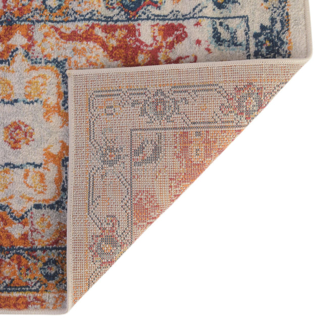 Rust Red 7' 10 x 7' 10 Madeline Vintage Octagon Area Rug 100% Polypropylene Distressed Traditional Carpet for Classic Interior Home Design for Sale at Rug Engine
