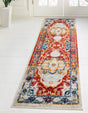 Rust Red 2' x 8' Madeline Vintage Runner Area Rug 100% Polypropylene Distressed Traditional Carpet for Classic Interior Home Design for Sale at Rug Engine