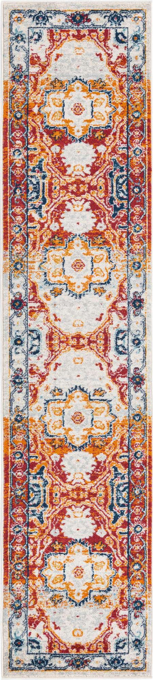 Rust Red 2' x 9' 10 Madeline Vintage Runner Area Rug 100% Polypropylene Distressed Traditional Carpet for Classic Interior Home Design for Sale at Rug Engine