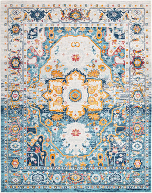 Teal 7' 10 x 10' Madeline Vintage Rectangle Area Rug 100% Polypropylene Distressed Traditional Carpet for Classic Interior Home Design for Sale at Rug Engine