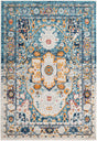 Teal 4' x 6' Madeline Vintage Rectangle Area Rug 100% Polypropylene Distressed Traditional Carpet for Classic Interior Home Design for Sale at Rug Engine