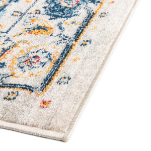 Teal 5' 3 x 5' 3 Madeline Vintage Octagon Area Rug 100% Polypropylene Distressed Traditional Carpet for Classic Interior Home Design for Sale at Rug Engine