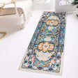 Teal 2' x 9' 10 Madeline Vintage Runner Area Rug 100% Polypropylene Distressed Traditional Carpet for Classic Interior Home Design for Sale at Rug Engine