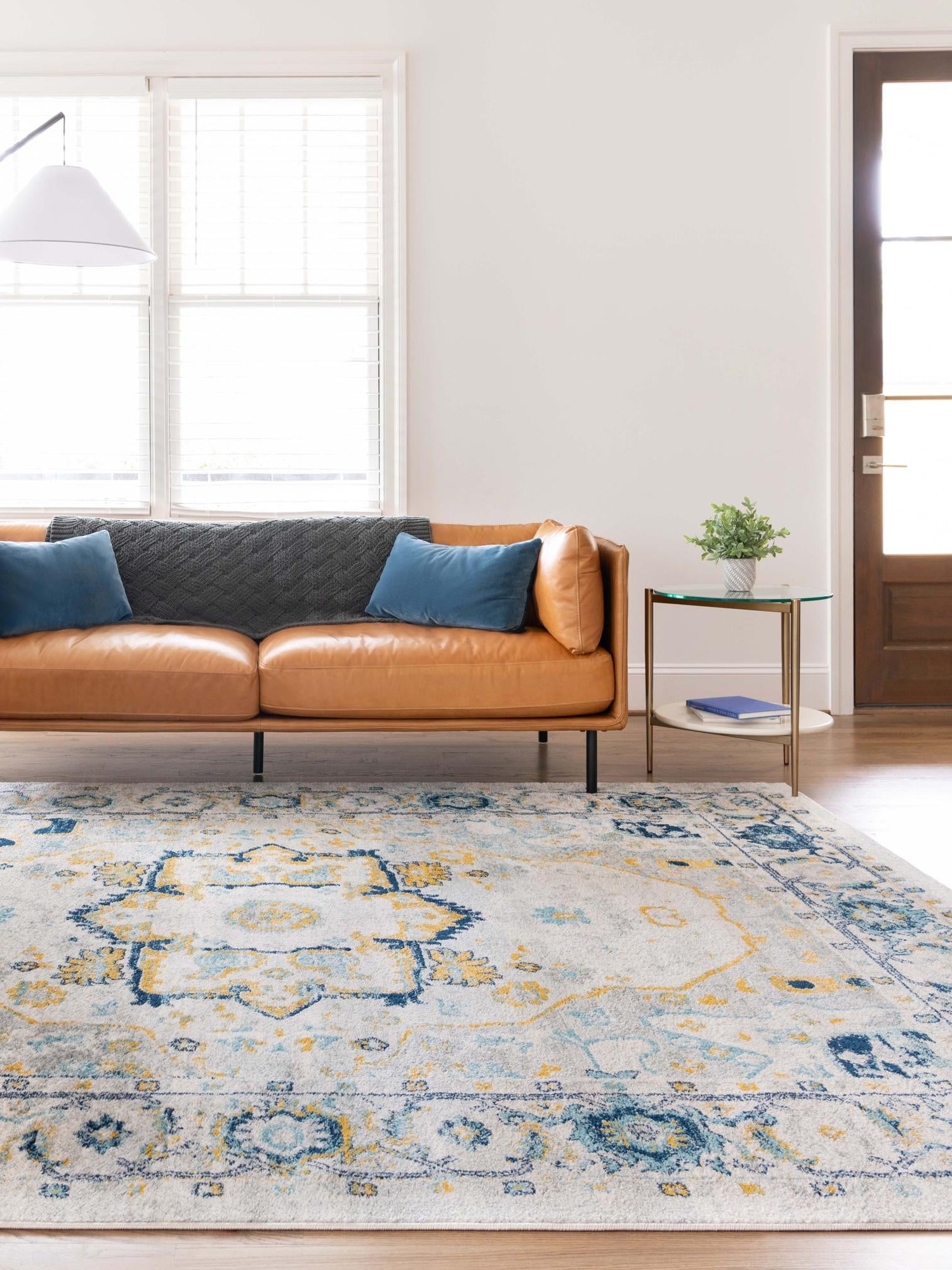 Gray 7' 10 x 10' Madeline Vintage Rectangle Area Rug 100% Polypropylene Distressed Traditional Carpet for Classic Interior Home Design for Sale at Rug Engine
