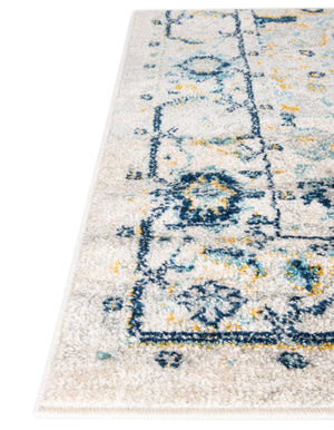 Gray 5' 3 x 5' 3 Madeline Vintage Square Area Rug 100% Polypropylene Distressed Traditional Carpet for Classic Interior Home Design for Sale at Rug Engine