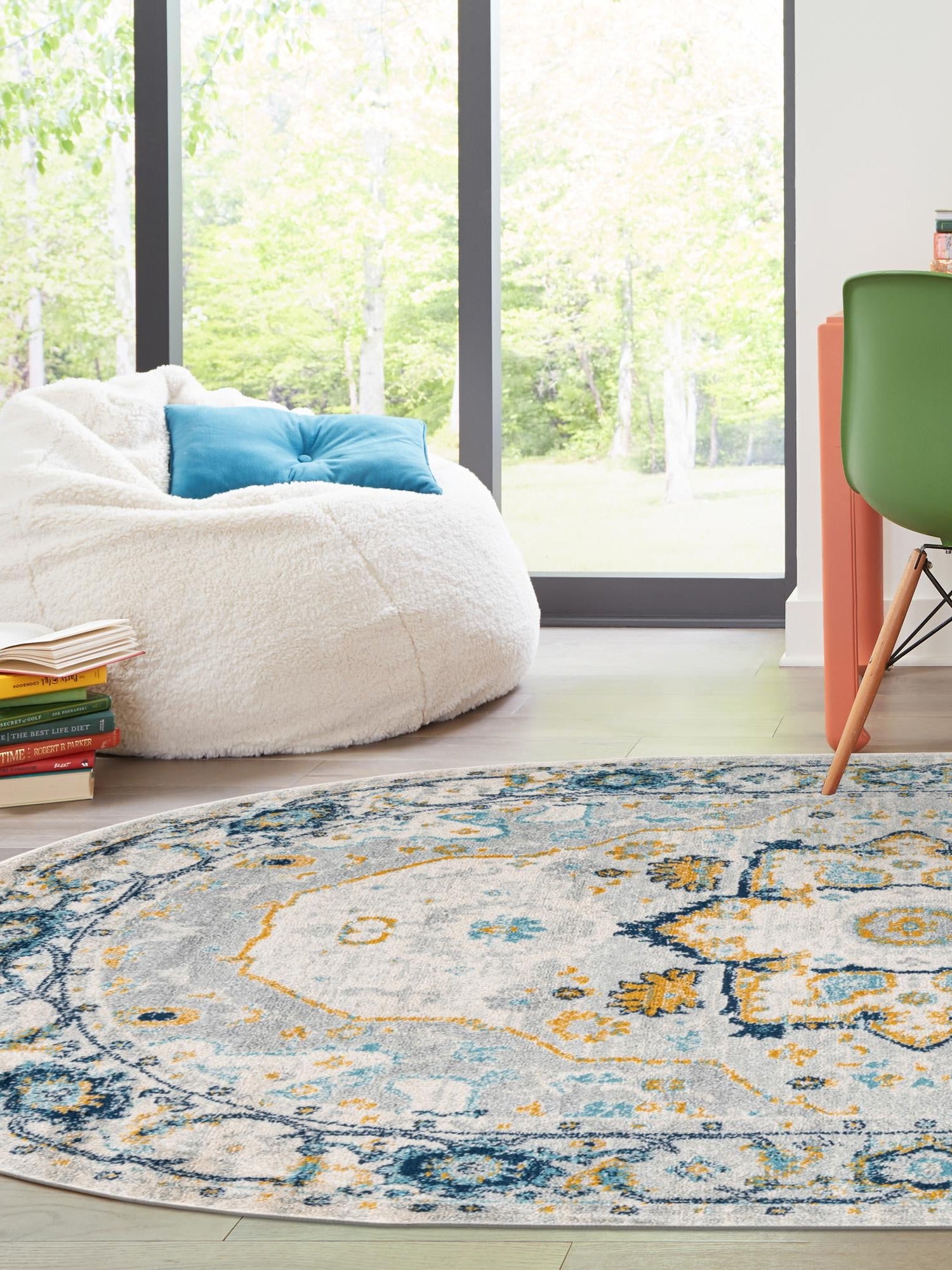 Gray 4' x 6' Madeline Vintage Oval Area Rug 100% Polypropylene Distressed Traditional Carpet for Classic Interior Home Design for Sale at Rug Engine