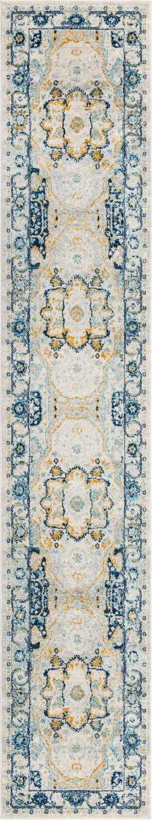 Gray 2' 11 x 16' Madeline Vintage Runner Area Rug 100% Polypropylene Distressed Traditional Carpet for Classic Interior Home Design for Sale at Rug Engine