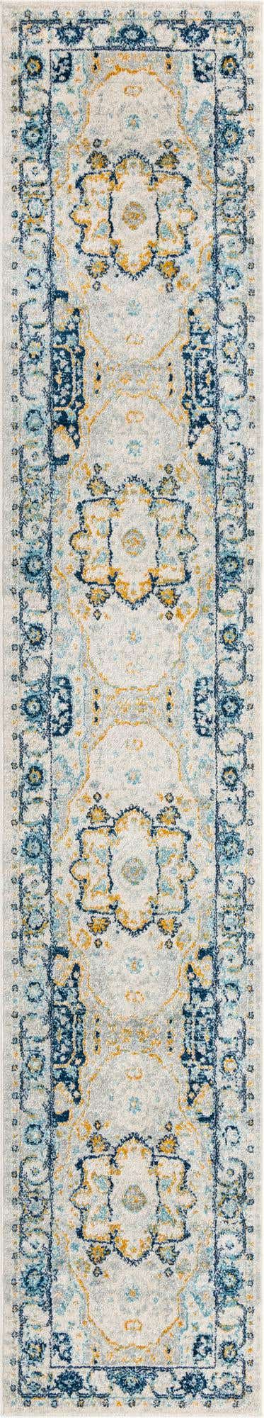 Gray 2' 11 x 16' Madeline Vintage Runner Area Rug 100% Polypropylene Distressed Traditional Carpet for Classic Interior Home Design for Sale at Rug Engine