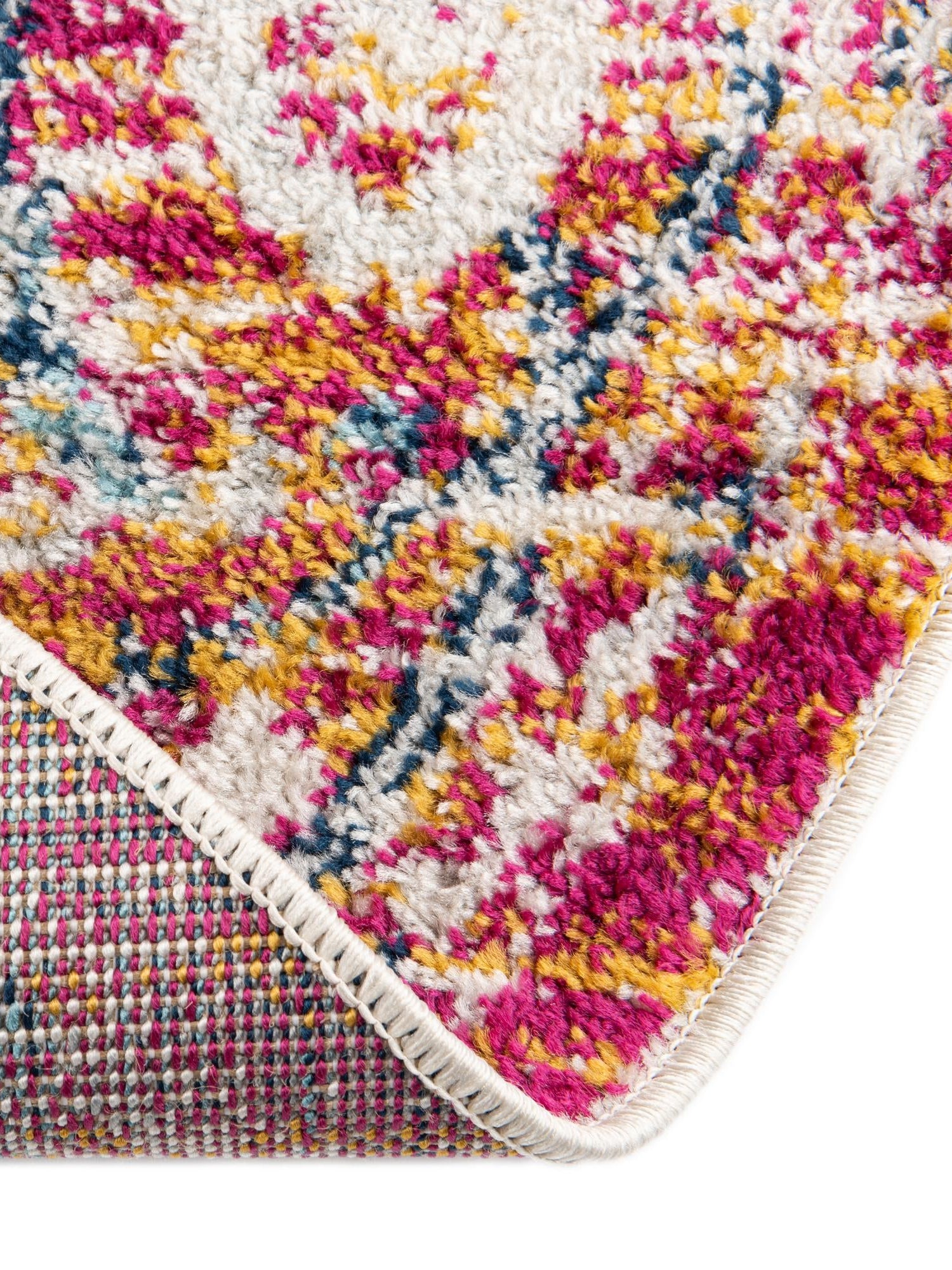 Pink Gray 5' 3 x 5' 3 Madeline Vintage Round Area Rug 100% Polypropylene Distressed Traditional Carpet for Classic Interior Home Design for Sale at Rug Engine