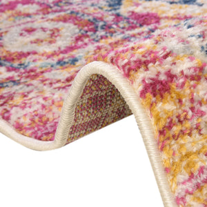 Pink Gray 4' x 4' Madeline Vintage Square Area Rug 100% Polypropylene Distressed Traditional Carpet for Classic Interior Home Design for Sale at Rug Engine