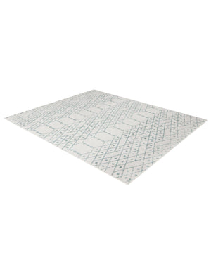 Ivory Aqua 10' x 14' Paxon Trellis Rectangle Area Rug Geometric Durable Stain Resistant Easy Clean Carpet for Modern Interior Home Decor for Sale at Rug Engine