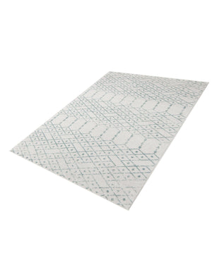 Ivory Aqua 10' x 13' Paxon Trellis Rectangle Area Rug Geometric Durable Stain Resistant Easy Clean Carpet for Modern Interior Home Decor for Sale at Rug Engine