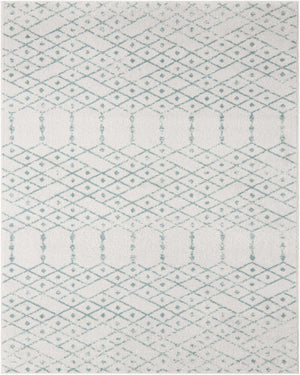 Ivory Aqua 7' 10 x 10' Paxon Trellis Rectangle Area Rug Geometric Durable Stain Resistant Easy Clean Carpet for Modern Interior Home Decor for Sale at Rug Engine
