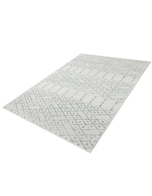 Ivory Aqua 5' 3 x 8' Paxon Trellis Rectangle Area Rug Geometric Durable Stain Resistant Easy Clean Carpet for Modern Interior Home Decor for Sale at Rug Engine