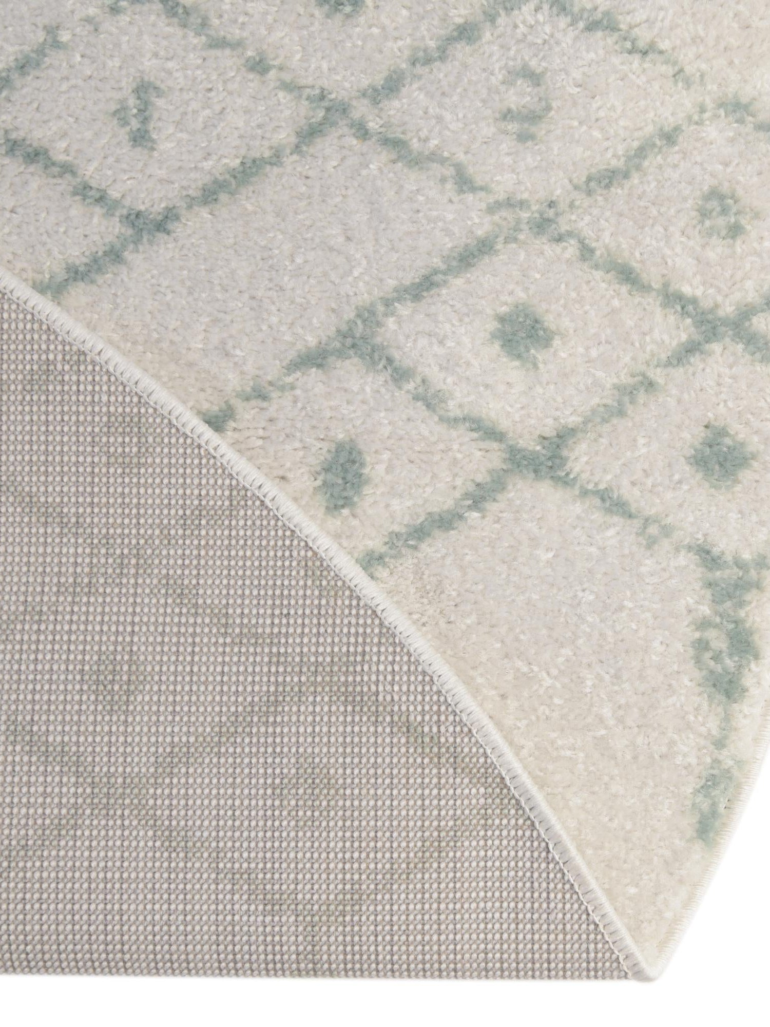 Ivory Aqua 3' x 3' Paxon Trellis Round Area Rug Geometric Durable Stain Resistant Easy Clean Carpet for Modern Interior Home Decor for Sale at Rug Engine