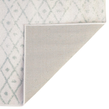 Ivory Aqua 5' 3 x 5' 3 Paxon Trellis Octagon Area Rug Geometric Durable Stain Resistant Easy Clean Carpet for Modern Interior Home Decor for Sale at Rug Engine