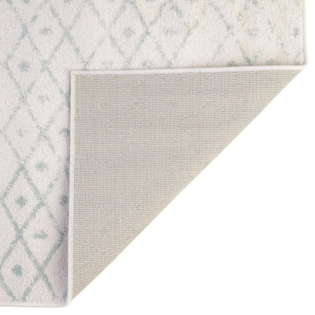 Ivory Aqua 5' 3 x 5' 3 Paxon Trellis Octagon Area Rug Geometric Durable Stain Resistant Easy Clean Carpet for Modern Interior Home Decor for Sale at Rug Engine