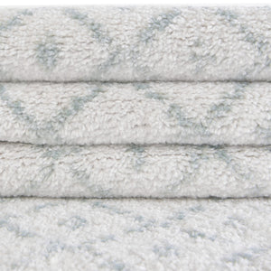 Ivory Aqua 7' 10 x 7' 10 Paxon Trellis Octagon Area Rug Geometric Durable Stain Resistant Easy Clean Carpet for Modern Interior Home Decor for Sale at Rug Engine