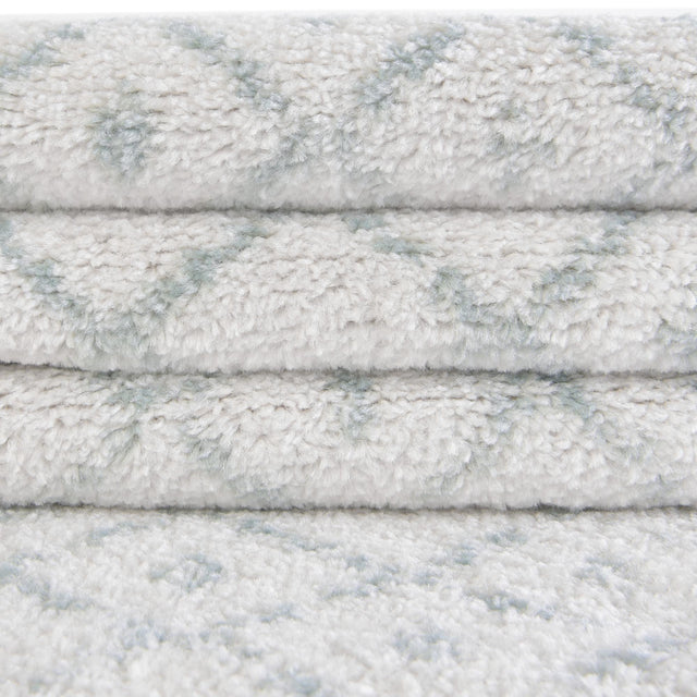 Ivory Aqua 7' 10 x 7' 10 Paxon Trellis Octagon Area Rug Geometric Durable Stain Resistant Easy Clean Carpet for Modern Interior Home Decor for Sale at Rug Engine