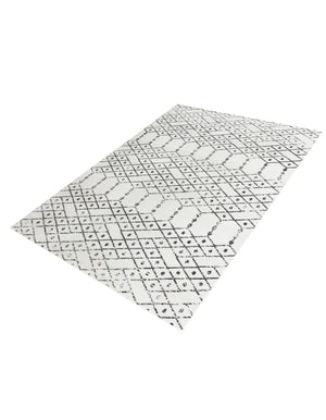Ivory Black 9' x 12' Paxon Trellis Rectangle Area Rug Geometric Durable Stain Resistant Easy Clean Carpet for Modern Interior Home Decor for Sale at Rug Engine