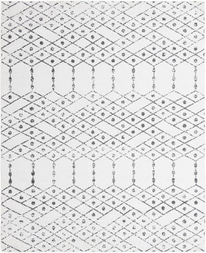Ivory Black 7' 10 x 10' Paxon Trellis Rectangle Area Rug Geometric Durable Stain Resistant Easy Clean Carpet for Modern Interior Home Decor for Sale at Rug Engine