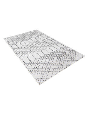 Ivory Black 6' x 9' Paxon Trellis Rectangle Area Rug Geometric Durable Stain Resistant Easy Clean Carpet for Modern Interior Home Decor for Sale at Rug Engine