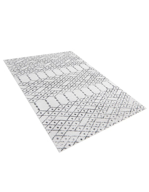 Ivory Black 5' 3 x 8' Paxon Trellis Rectangle Area Rug Geometric Durable Stain Resistant Easy Clean Carpet for Modern Interior Home Decor for Sale at Rug Engine