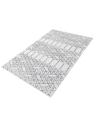 Ivory Black 5' 3 x 8' Paxon Trellis Rectangle Area Rug Geometric Durable Stain Resistant Easy Clean Carpet for Modern Interior Home Decor for Sale at Rug Engine
