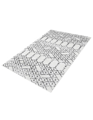 Ivory Black 3' 3 x 5' 3 Paxon Trellis Rectangle Area Rug Geometric Durable Stain Resistant Easy Clean Carpet for Modern Interior Home Decor for Sale at Rug Engine