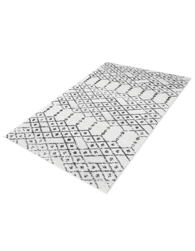 Ivory Black 3' 3 x 5' 3 Paxon Trellis Rectangle Area Rug Geometric Durable Stain Resistant Easy Clean Carpet for Modern Interior Home Decor for Sale at Rug Engine