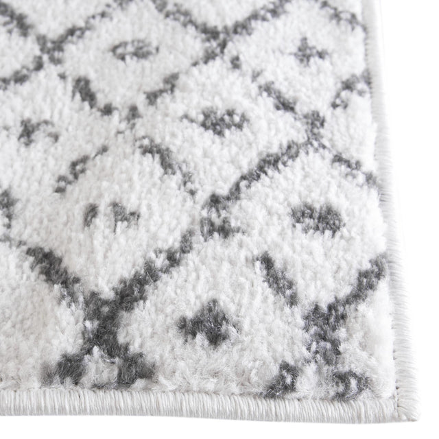 Ivory Black 5' 3 x 5' 3 Paxon Trellis Octagon Area Rug Geometric Durable Stain Resistant Easy Clean Carpet for Modern Interior Home Decor for Sale at Rug Engine
