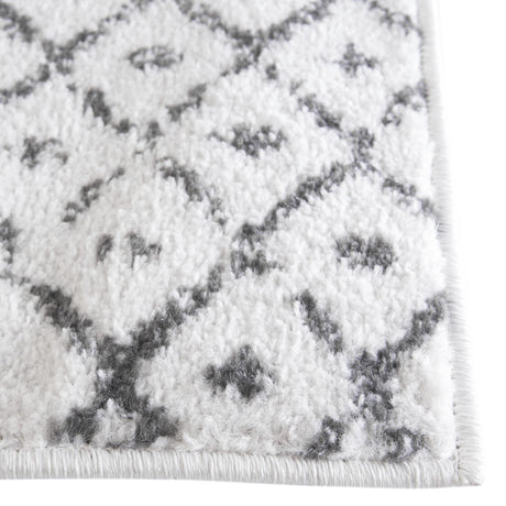 Ivory Black 7' 10 x 7' 10 Paxon Trellis Octagon Area Rug Geometric Durable Stain Resistant Easy Clean Carpet for Modern Interior Home Decor for Sale at Rug Engine