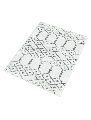 Ivory Black 2' x 3' Paxon Trellis Rectangle Area Rug Geometric Durable Stain Resistant Easy Clean Carpet for Modern Interior Home Decor for Sale at Rug Engine