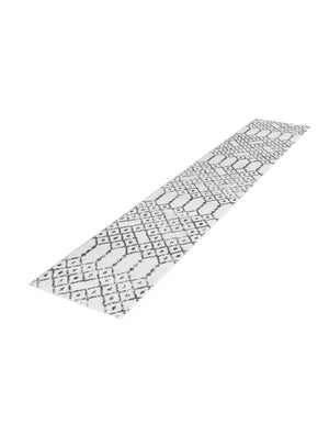Ivory Black 2' x 8' Paxon Trellis Runner Area Rug Geometric Durable Stain Resistant Easy Clean Carpet for Modern Interior Home Decor for Sale at Rug Engine